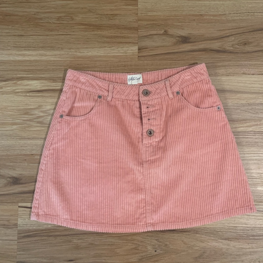 Pink corduroy skirt